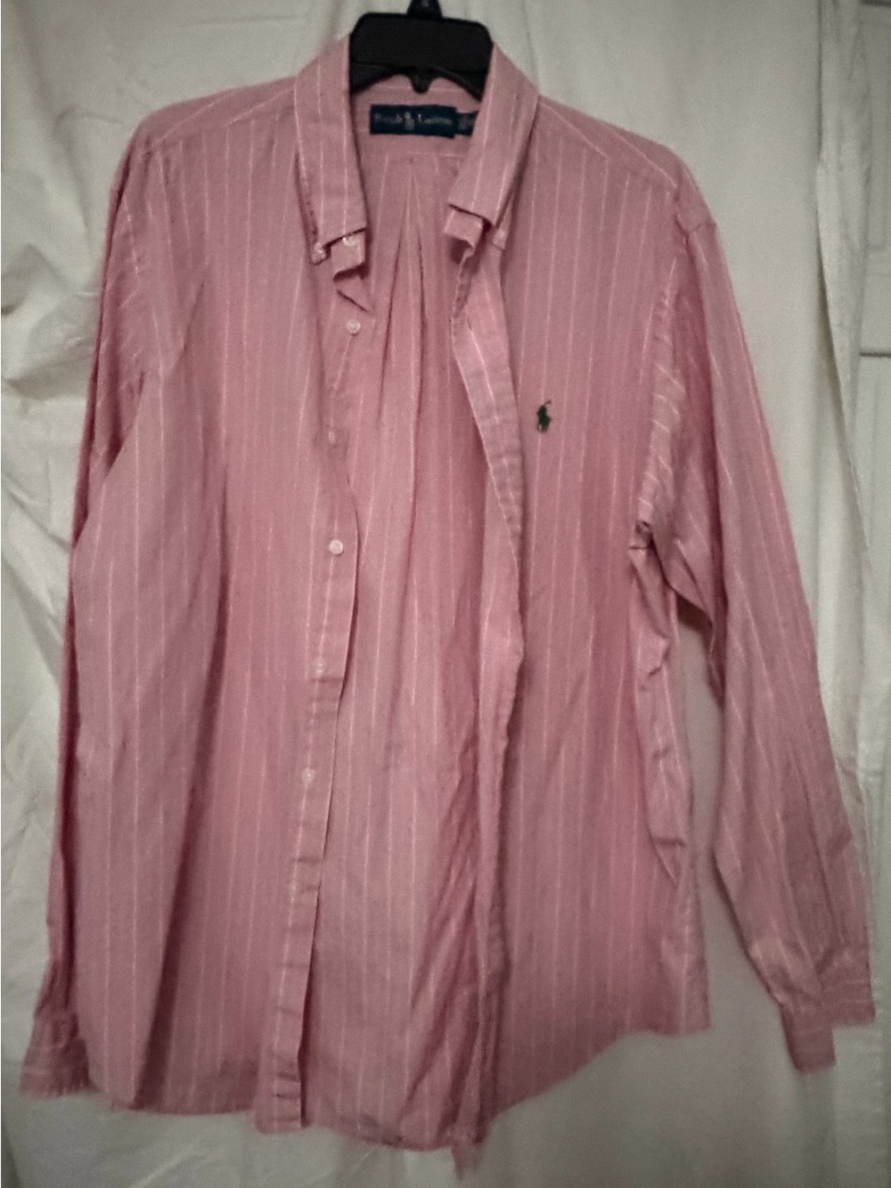 Ralph Lauren Pink Striped Cotton Button-Down Shirt